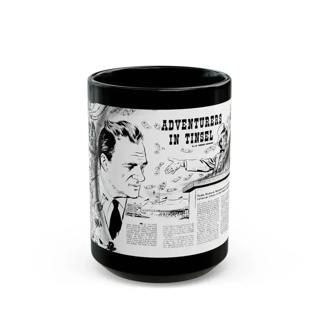 Adventures In Tinsel, Adam magazine, October 1958 - Black Coffee Mug 15oz - Go Mug Yourself