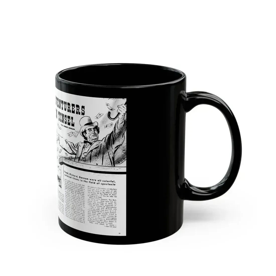 Adventures In Tinsel, Adam magazine, October 1958 - Black Coffee Mug - Go Mug Yourself