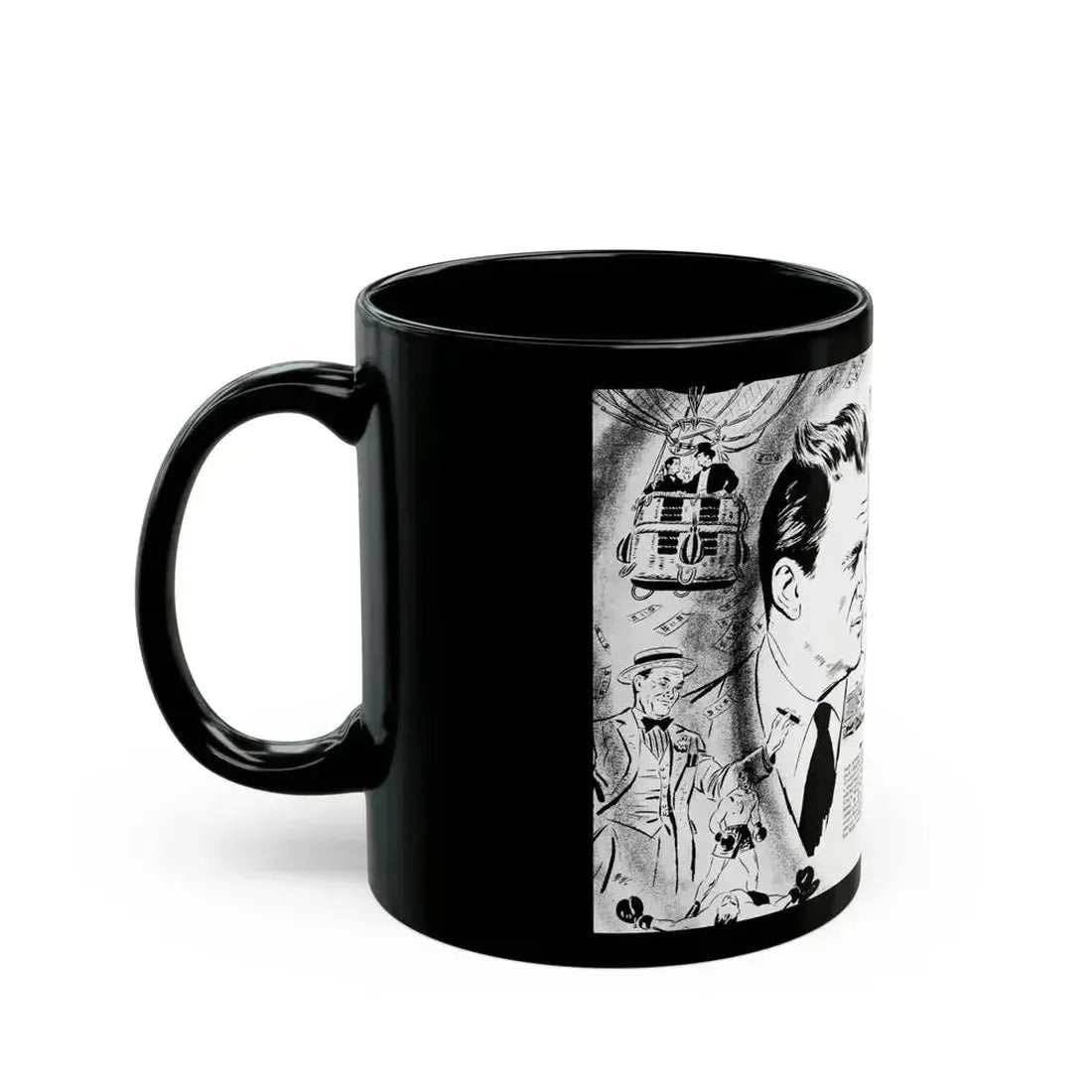 Adventures In Tinsel, Adam magazine, October 1958 - Black Coffee Mug - Go Mug Yourself