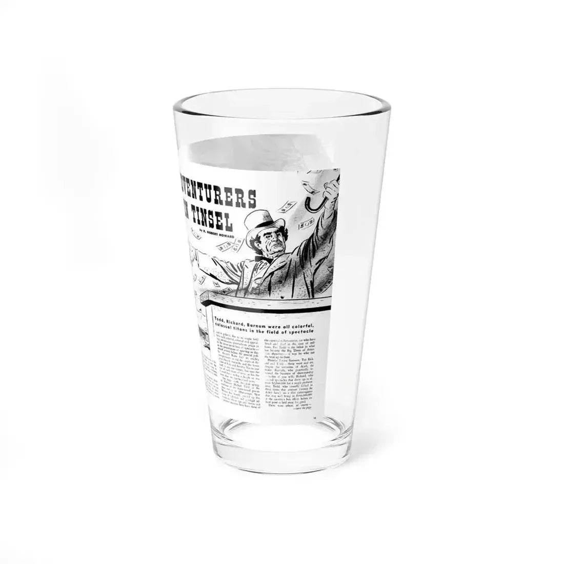 Adventures In Tinsel, Adam magazine, October 1958 (Magazine Illustration) Pint Glass 16oz - Go Mug Yourself