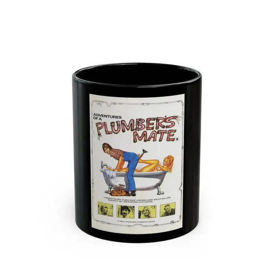 ADVENTURES OF A PLUMBER'S MATE 1978 Movie Poster - Black Coffee Mug 11oz - Go Mug Yourself