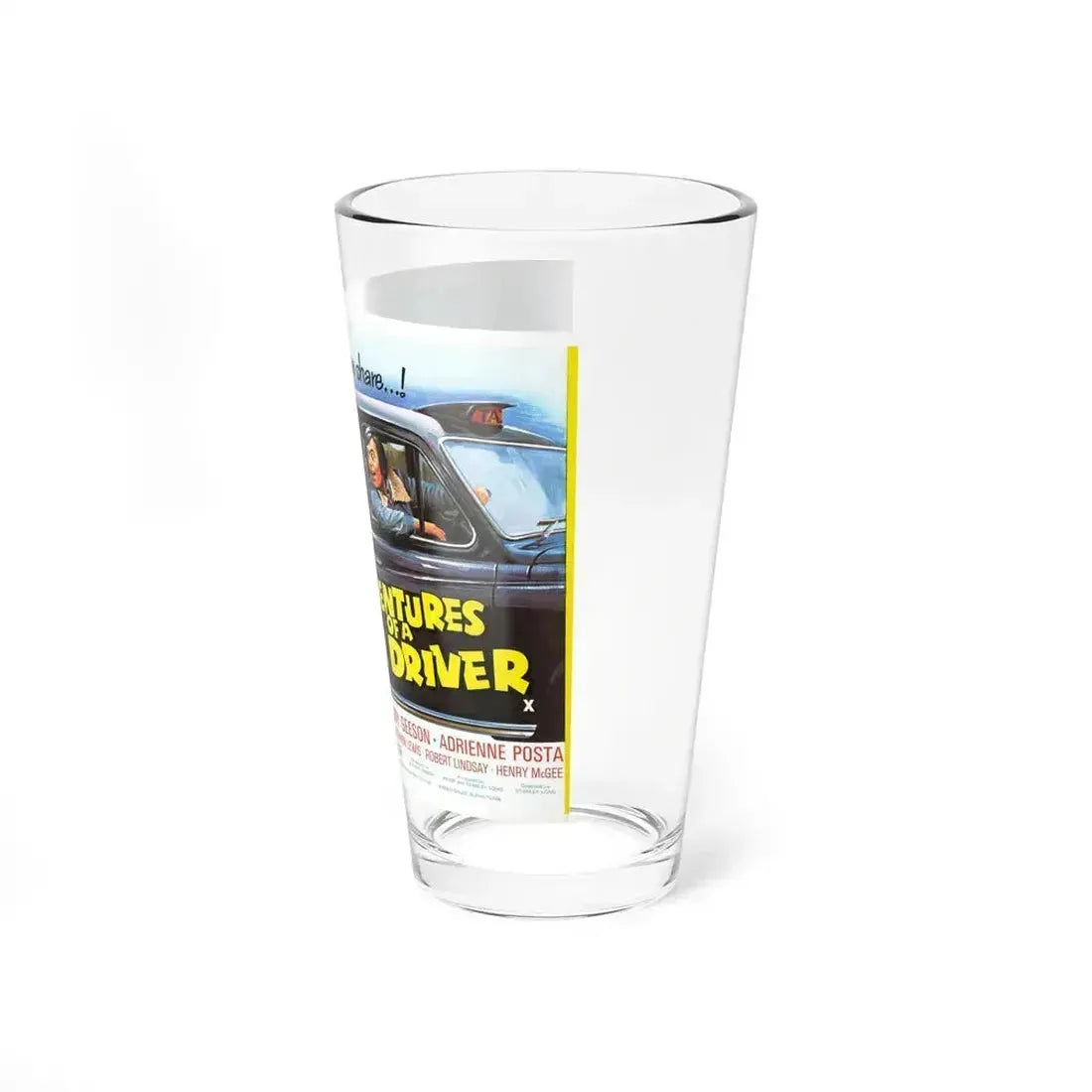 ADVENTURES OF A TAXI DRIVER 1976 Movie Poster - Pint Glass 16oz - Go Mug Yourself
