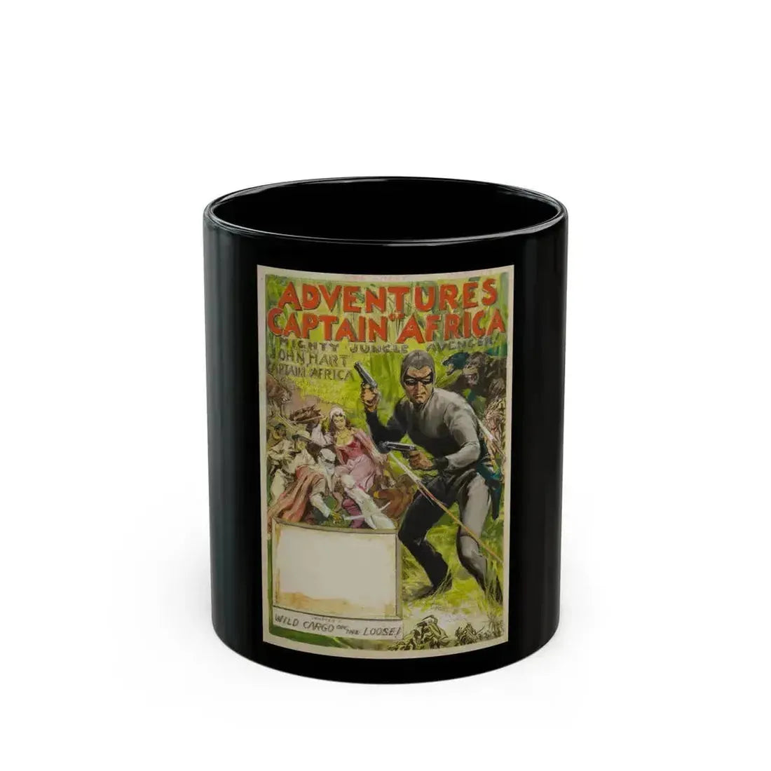 Adventures of Captain Africa, Movie Poster Preliminary (Columbia, 1955) - Black Coffee Mug 11oz - Go Mug Yourself