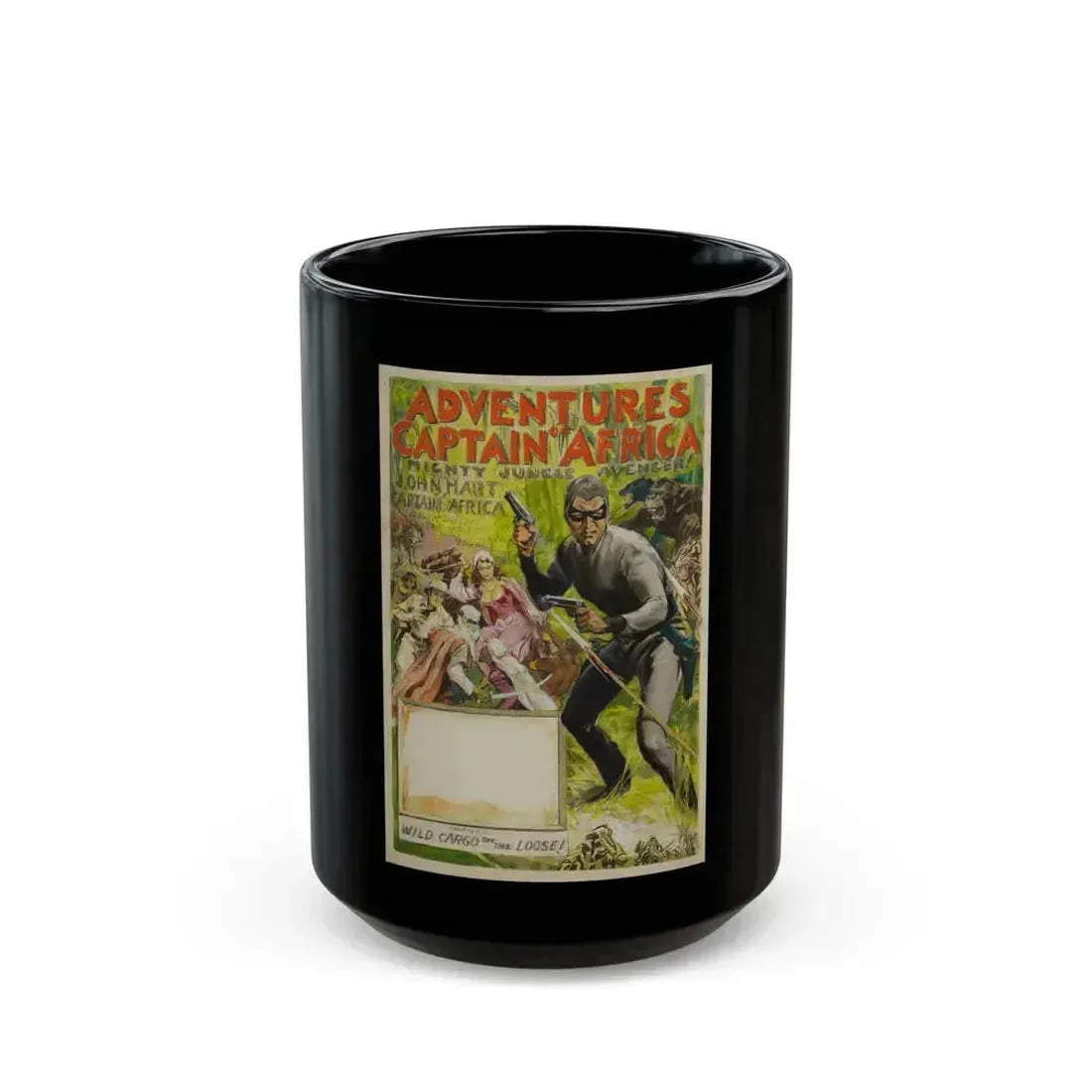 Adventures of Captain Africa, Movie Poster Preliminary (Columbia, 1955) - Black Coffee Mug 15oz - Go Mug Yourself