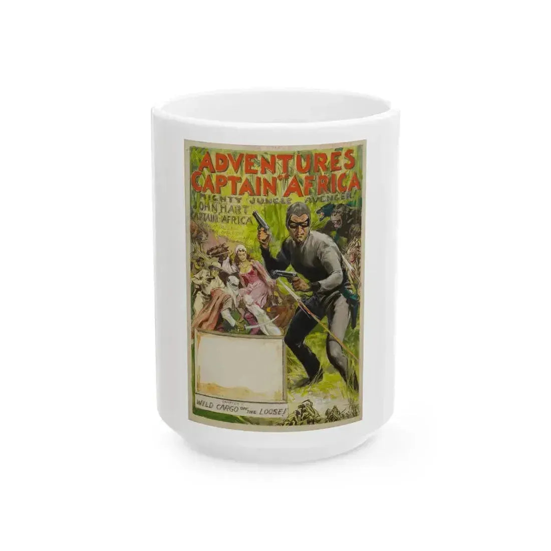 Adventures of Captain Africa, Movie Poster Preliminary (Columbia, 1955) - White Coffee Mug 15oz - Go Mug Yourself