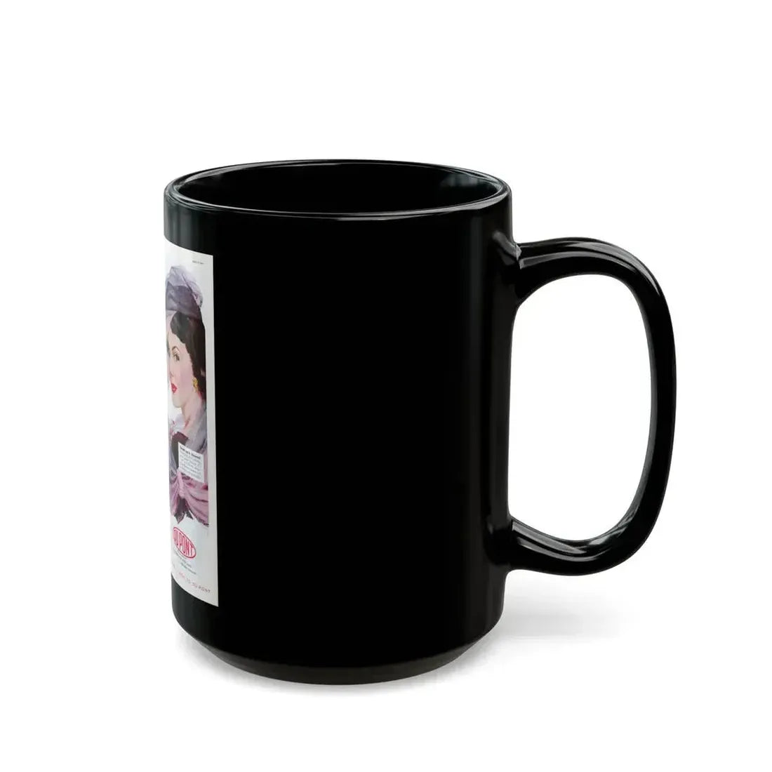 Advertisement for DuPont, Saturday Evening Post, April 9, 1949 - Black Coffee Mug - Go Mug Yourself
