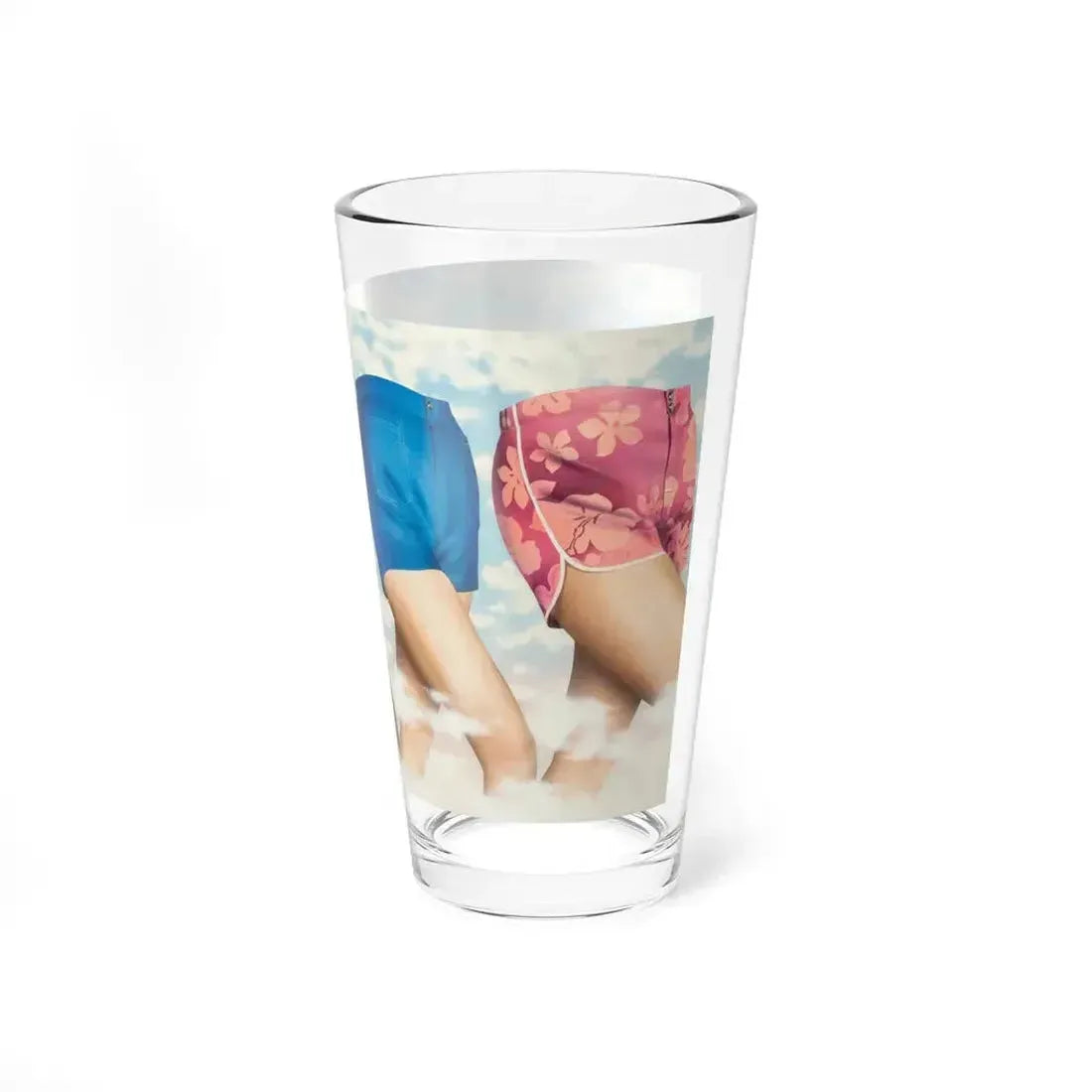 Advertisement for men's shorts, circa 1975-79 (Magazine Illustration) Pint Glass 16oz - Go Mug Yourself