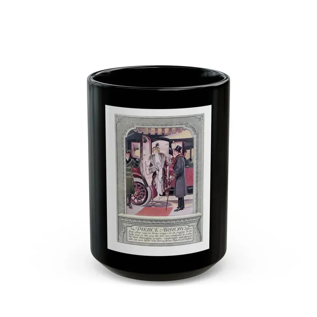 Advertisement for Pierce-Arrow, Vogue, Oct. 15, 1912 - Black Coffee Mug 15oz - Go Mug Yourself