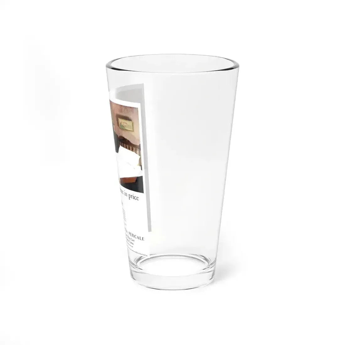 Advertisement for Wamsutta Percale, Harper's Bazaar, May 1928 (Magazine Illustration) Pint Glass 16oz - Go Mug Yourself