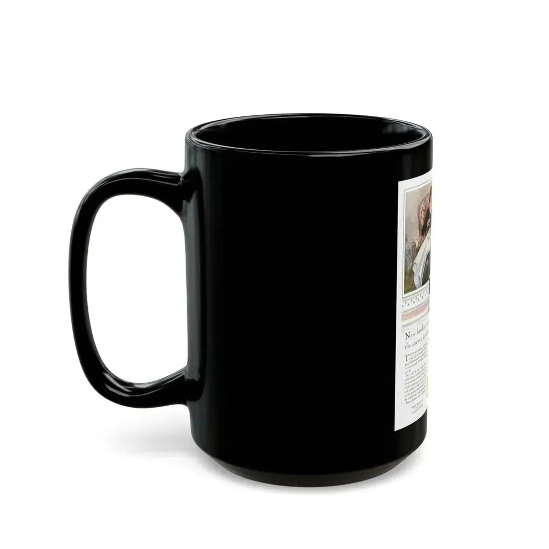 Advertisement for Wamsutta Percale, Harper's Bazaar, November 1928 - Black Coffee Mug - Go Mug Yourself