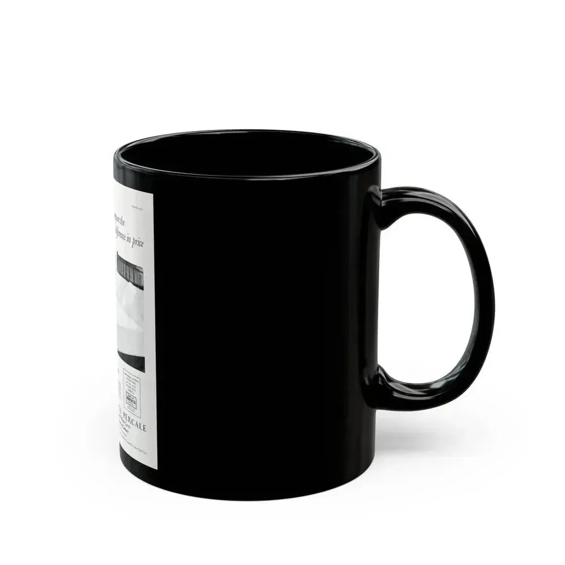 Advertisement for Wamsutta Percale, Ladies' Home Journal, September 1927 - Black Coffee Mug - Go Mug Yourself