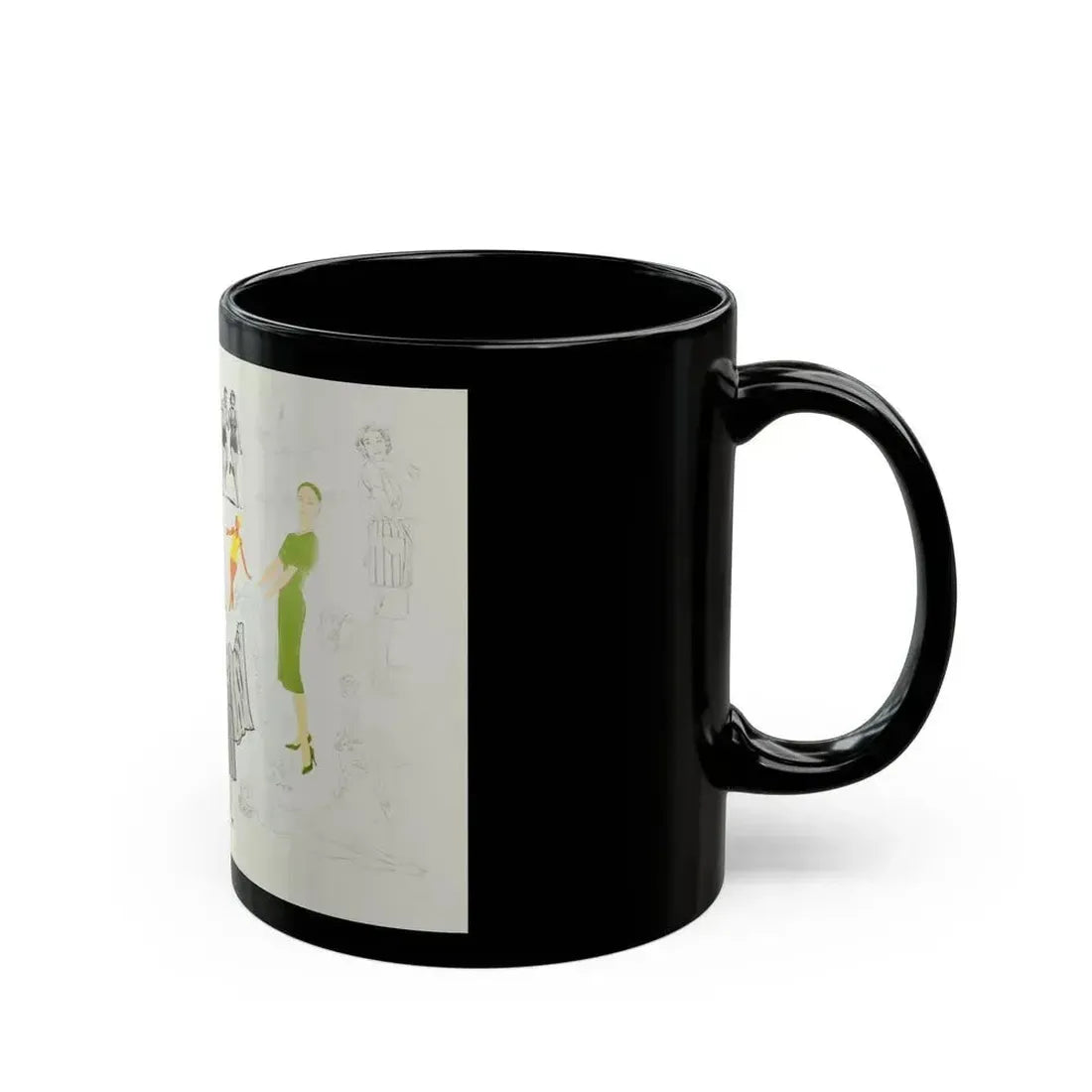Advertisement Illustrations - Black Coffee Mug - Go Mug Yourself