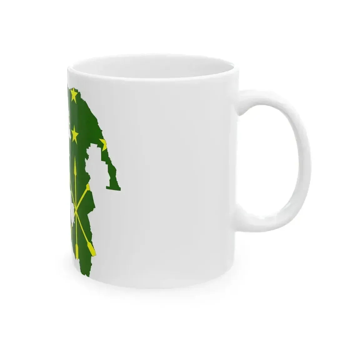 Adygea-Flagmap (Russia) White Coffee Mug - Go Mug Yourself