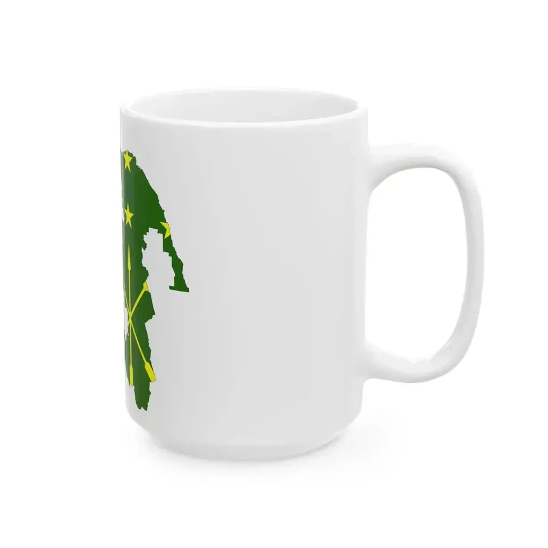 Adygea-Flagmap (Russia) White Coffee Mug - Go Mug Yourself