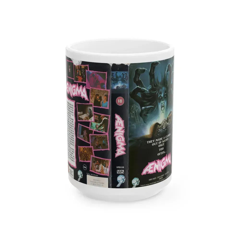 AENIGMA (VHS COVER) - White Coffee Mug 15oz - Go Mug Yourself
