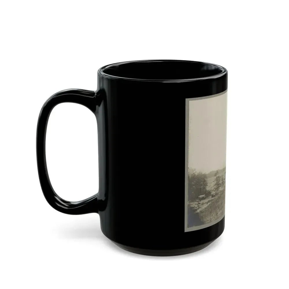 Aerial View Of A Camp In The Distance (U.S. Civil War) Black Coffee Mug - Go Mug Yourself