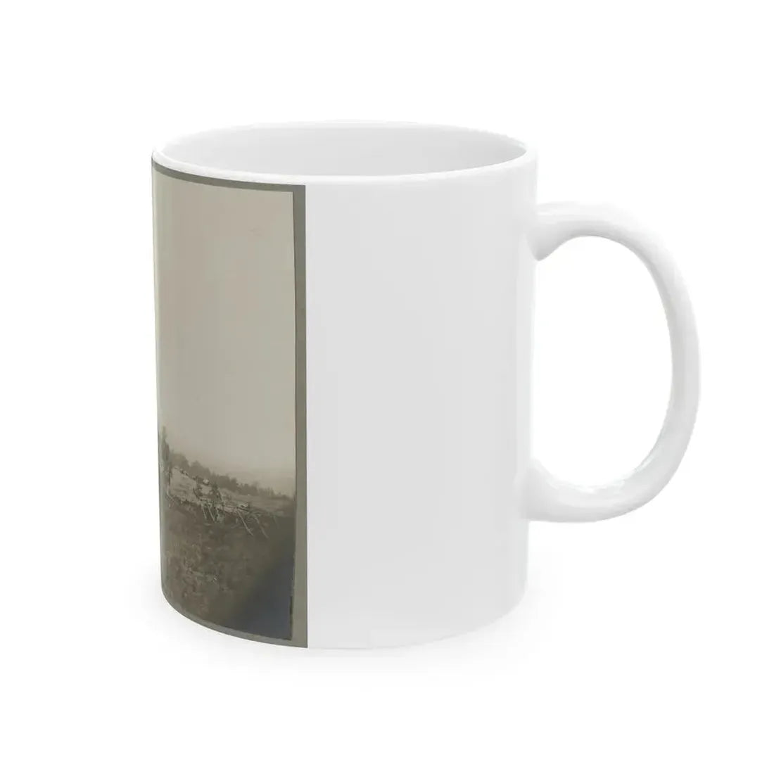 Aerial View Of A Camp In The Distance (U.S. Civil War) White Coffee Mug - Go Mug Yourself