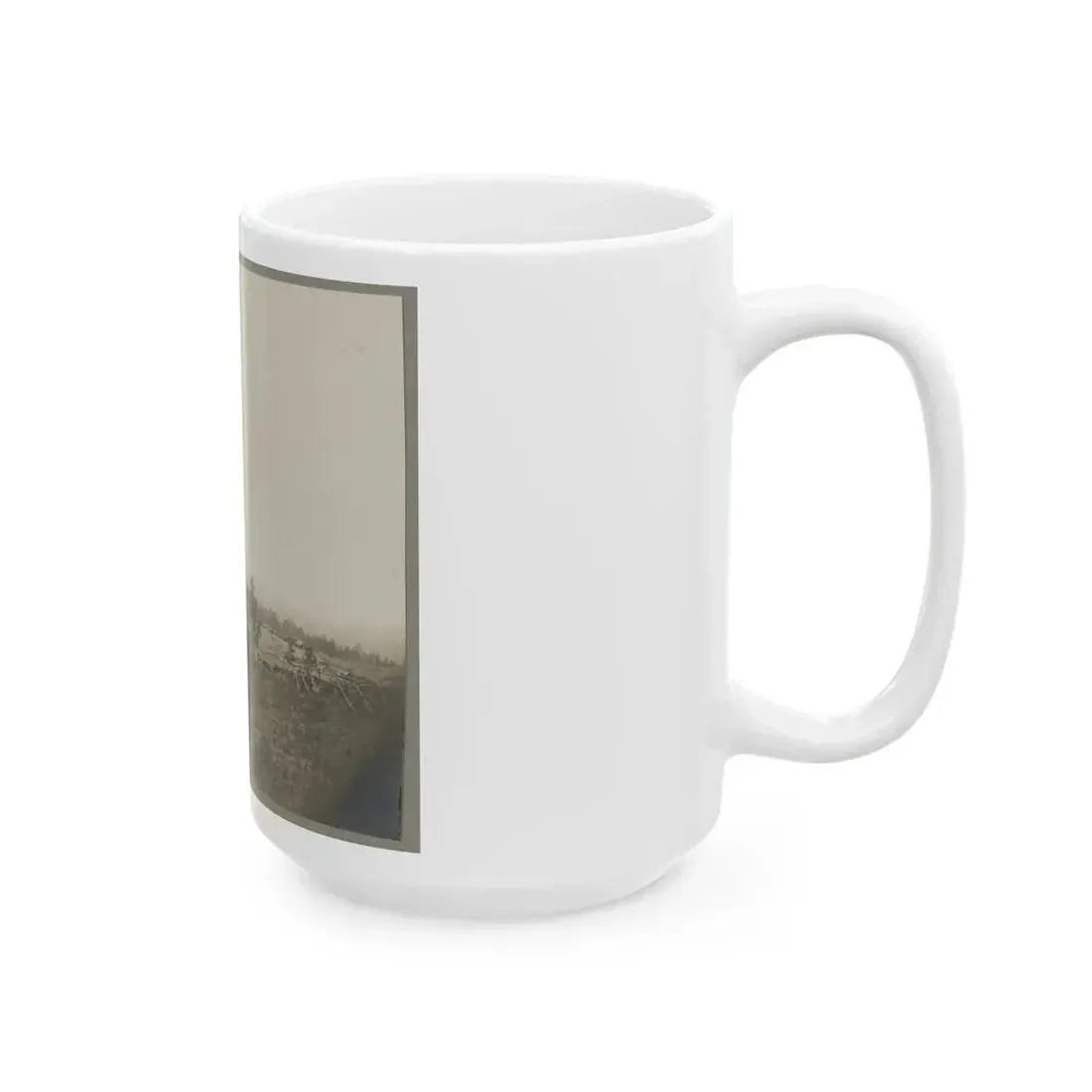 Aerial View Of A Camp In The Distance (U.S. Civil War) White Coffee Mug - Go Mug Yourself