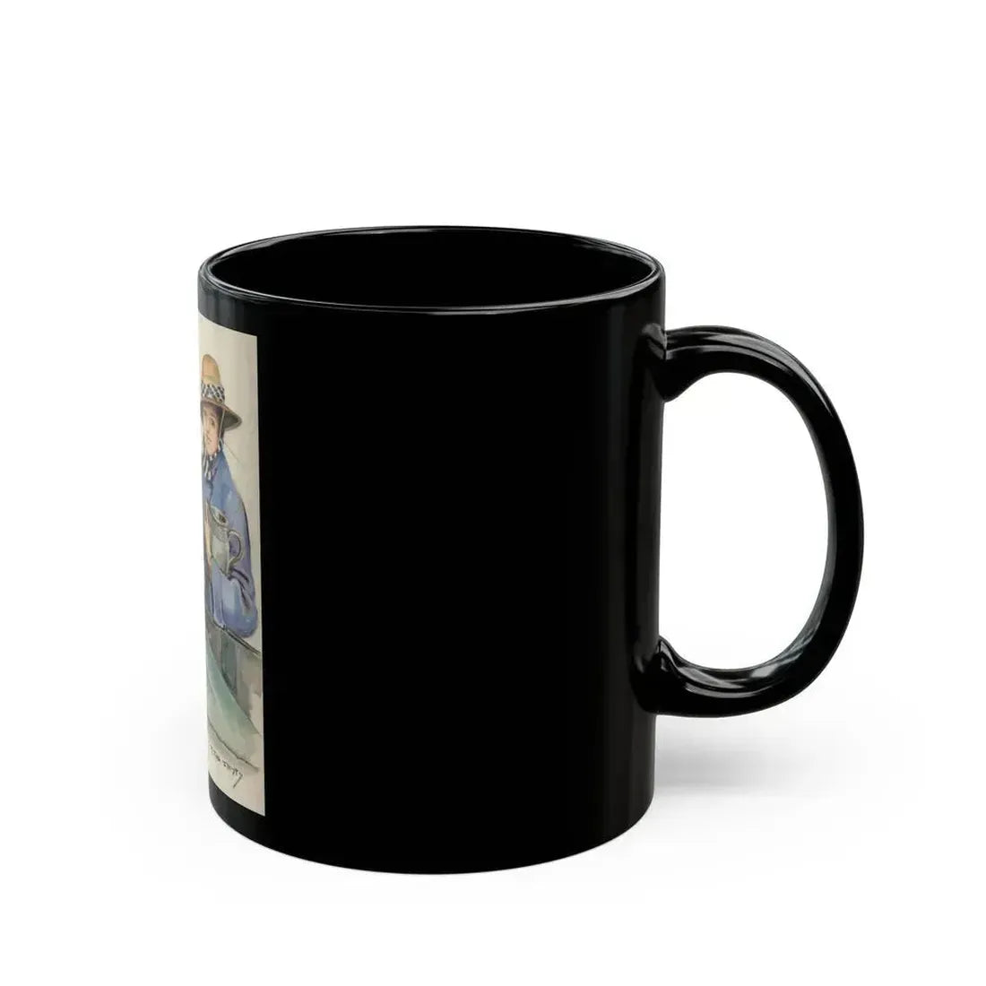 Aeroplane Girl - Black Coffee Mug - Go Mug Yourself