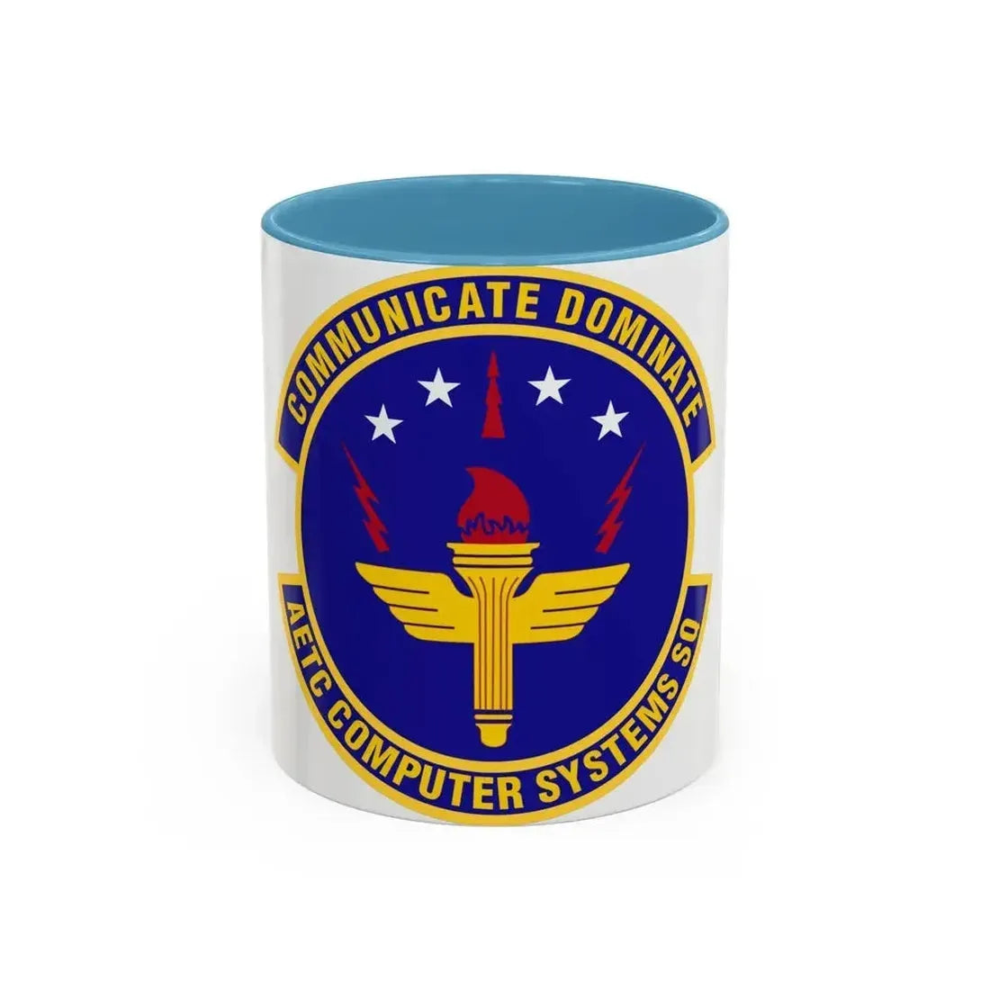 AETC Computer Systems Squadron (U.S. Air Force) Accent Coffee Mug 11oz Light Blue - Go Mug Yourself