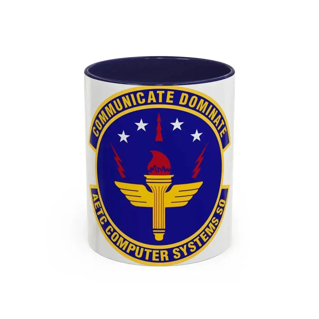 AETC Computer Systems Squadron (U.S. Air Force) Accent Coffee Mug 11oz Navy - Go Mug Yourself