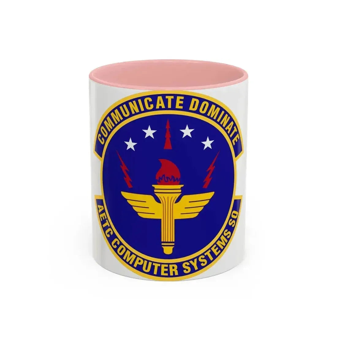 AETC Computer Systems Squadron (U.S. Air Force) Accent Coffee Mug 11oz Pink - Go Mug Yourself