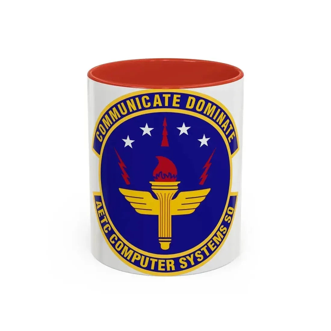 AETC Computer Systems Squadron (U.S. Air Force) Accent Coffee Mug 11oz Red - Go Mug Yourself