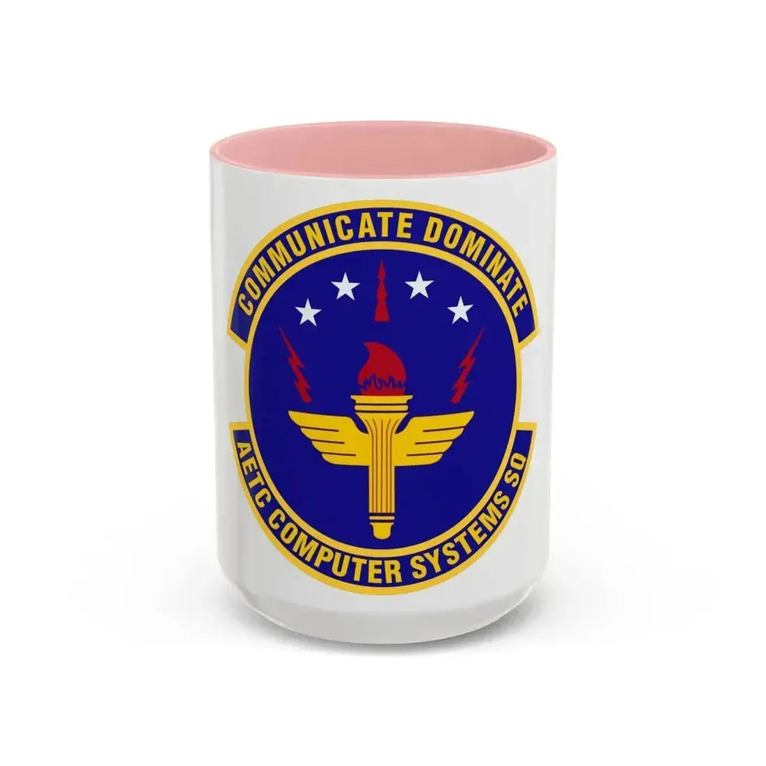 AETC Computer Systems Squadron (U.S. Air Force) Accent Coffee Mug 15oz Pink - Go Mug Yourself