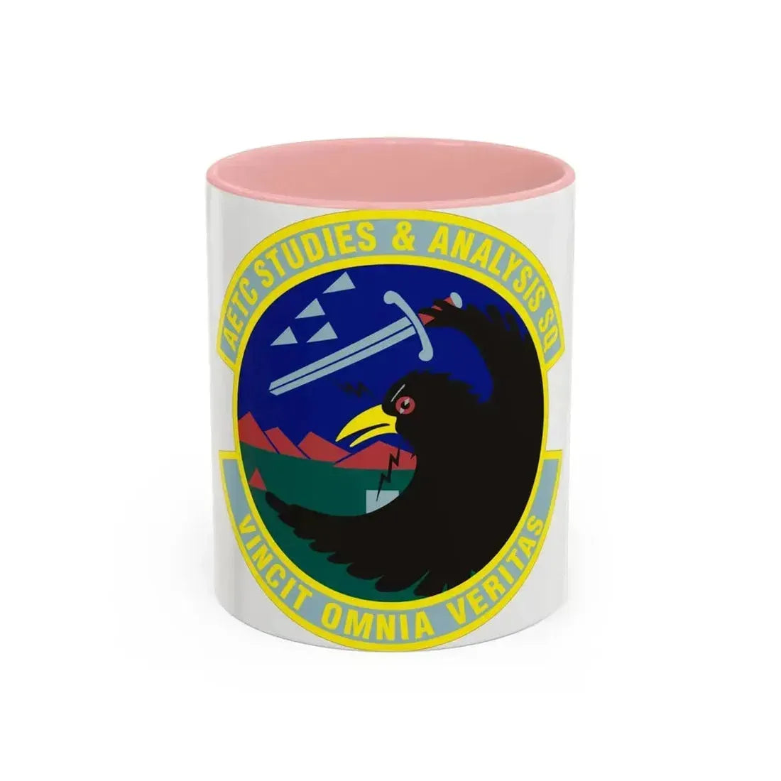 AETC Studies & Analysis Squadron (U.S. Air Force) Accent Coffee Mug 11oz Pink - Go Mug Yourself