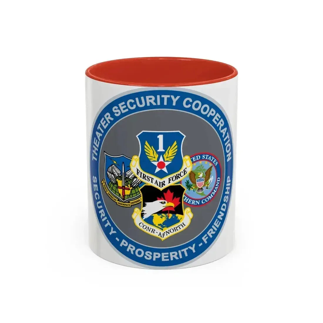 AF North TSC Theater Security Cooperation (U.S. Air Force) Accent Coffee Mug 11oz Red - Go Mug Yourself