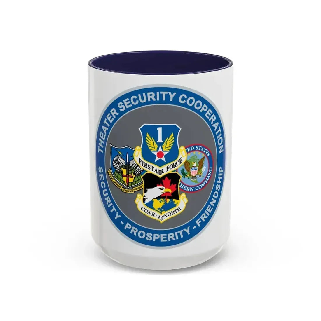 AF North TSC Theater Security Cooperation (U.S. Air Force) Accent Coffee Mug 15oz Navy - Go Mug Yourself