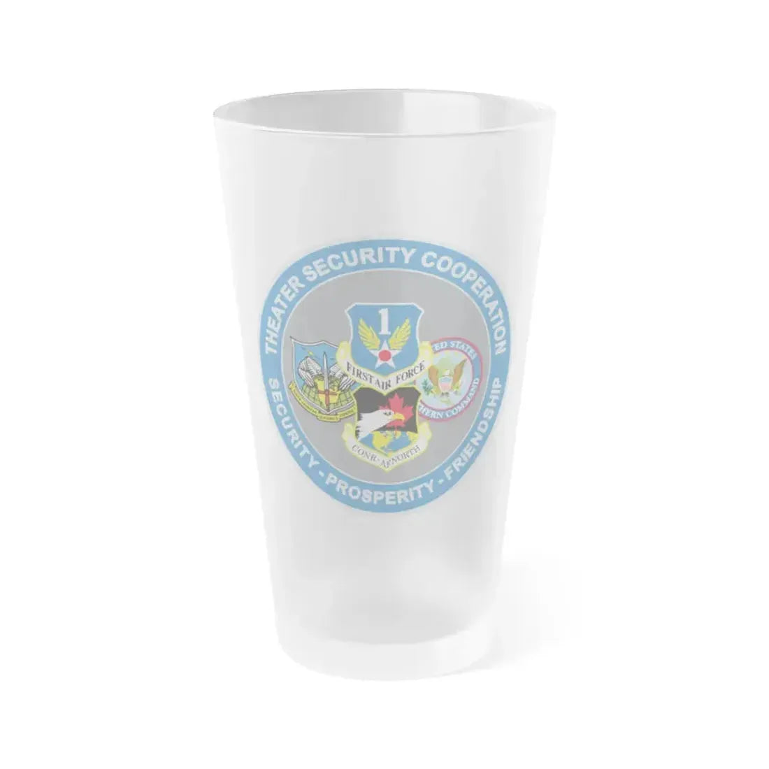 AF North TSC Theater Security Cooperation (U.S. Air Force) Frosted Pint Glass 16oz 16oz Frosted - Go Mug Yourself