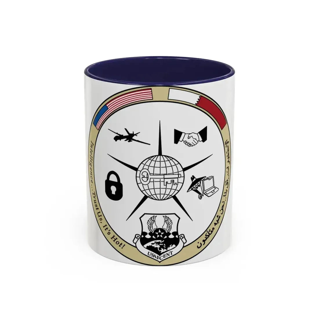 AFCENT Intelligence (U.S. Air Force) Accent Coffee Mug 11oz Navy - Go Mug Yourself
