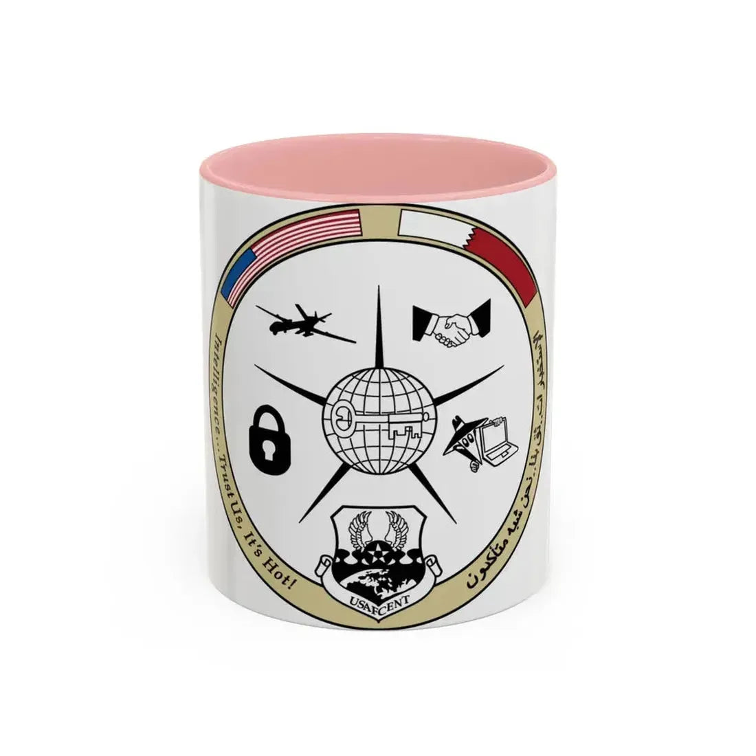 AFCENT Intelligence (U.S. Air Force) Accent Coffee Mug 11oz Pink - Go Mug Yourself