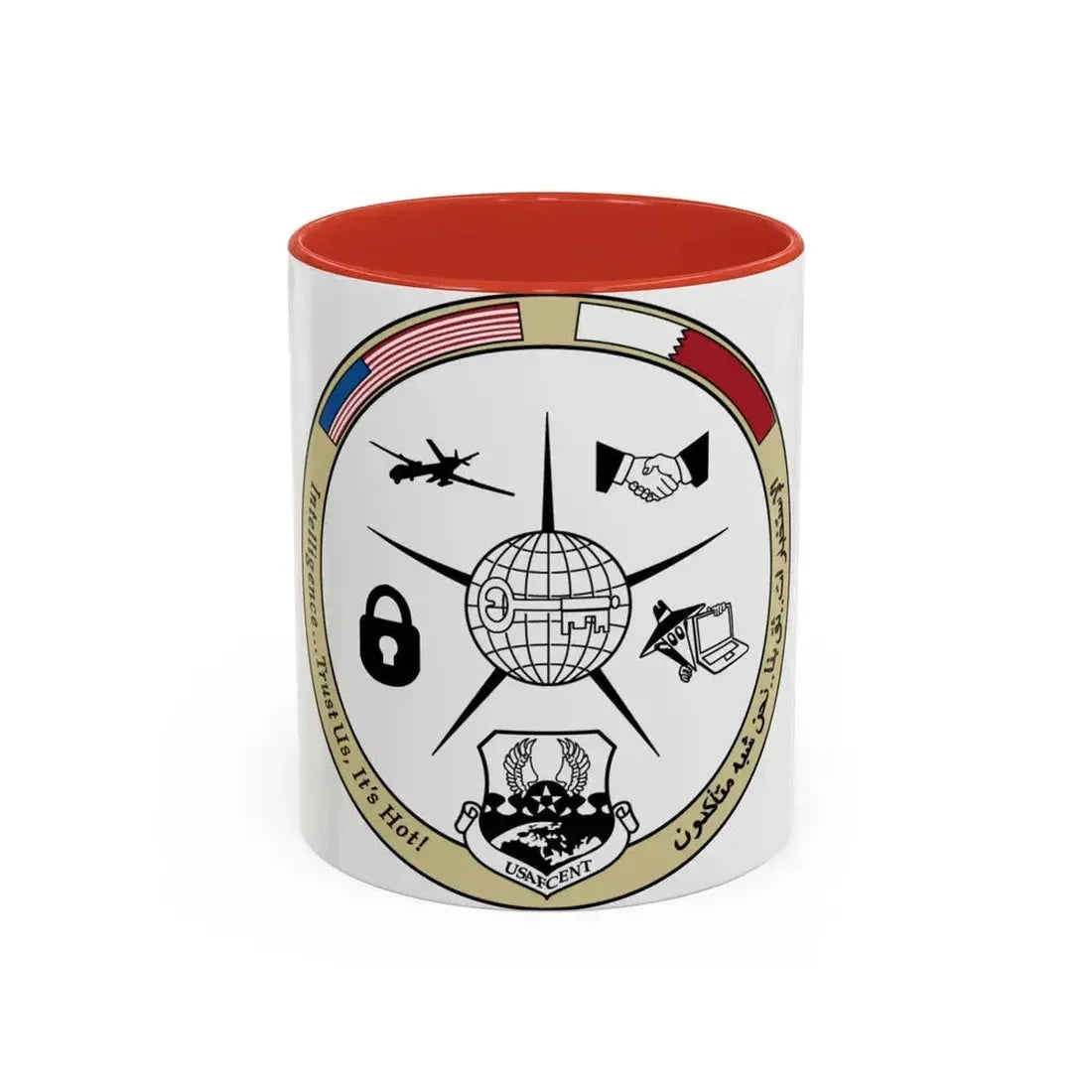 AFCENT Intelligence (U.S. Air Force) Accent Coffee Mug 11oz Red - Go Mug Yourself