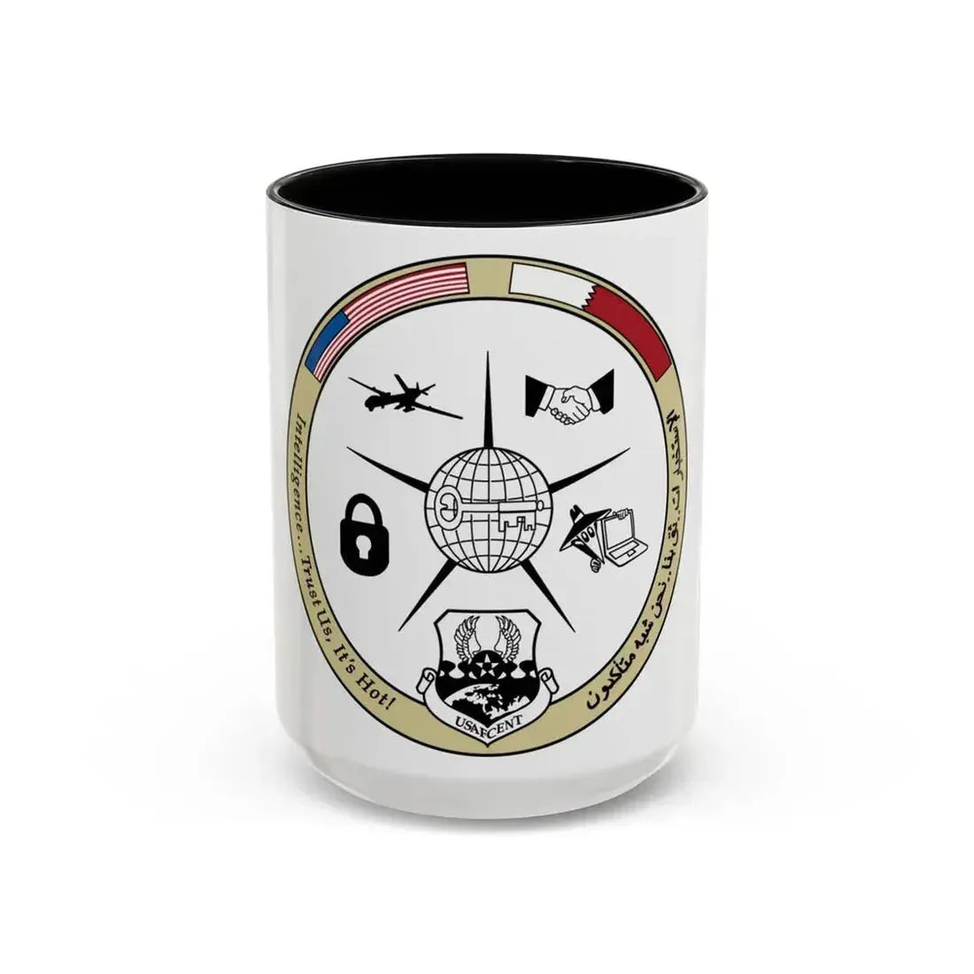 AFCENT Intelligence (U.S. Air Force) Accent Coffee Mug 15oz Black - Go Mug Yourself