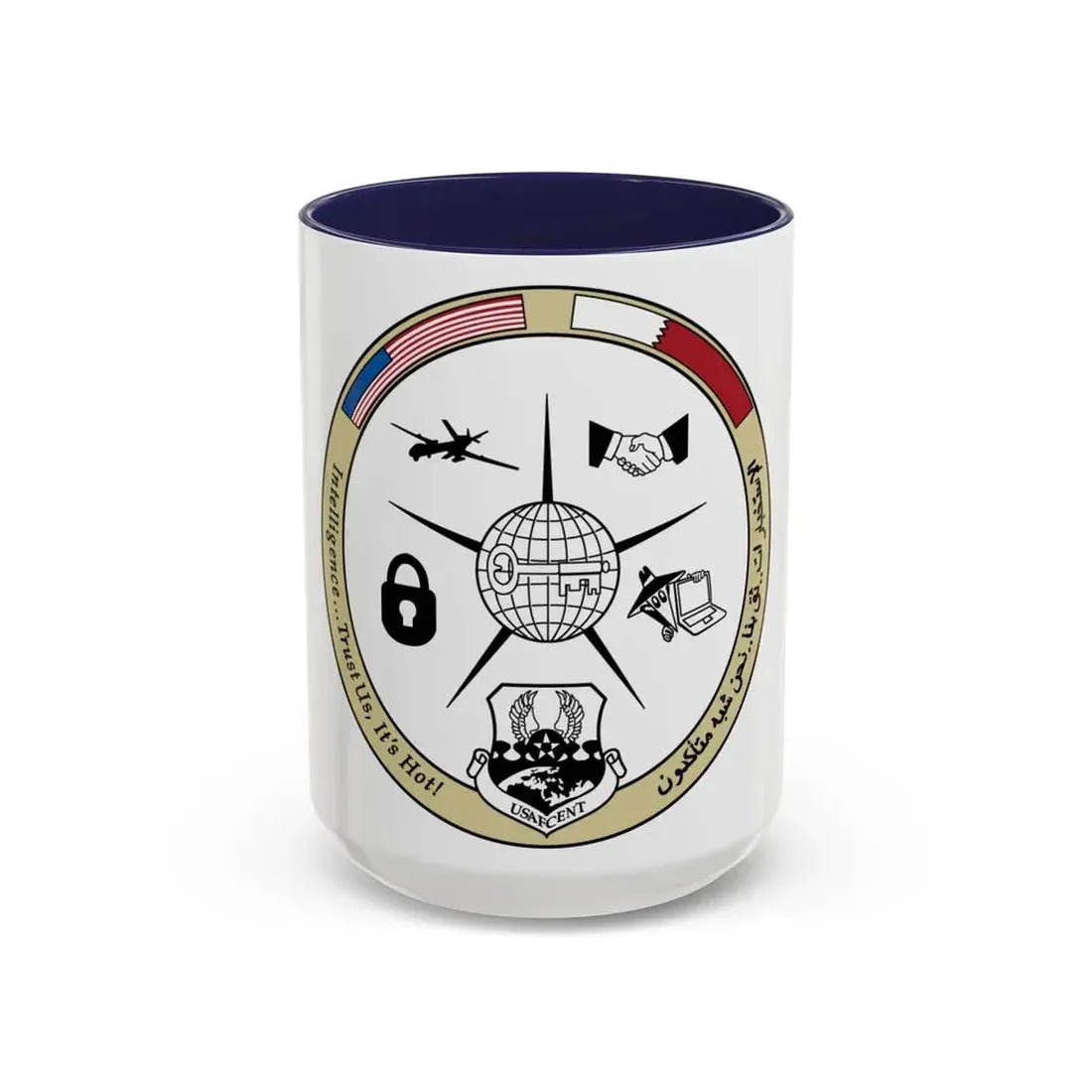 AFCENT Intelligence (U.S. Air Force) Accent Coffee Mug 15oz Navy - Go Mug Yourself