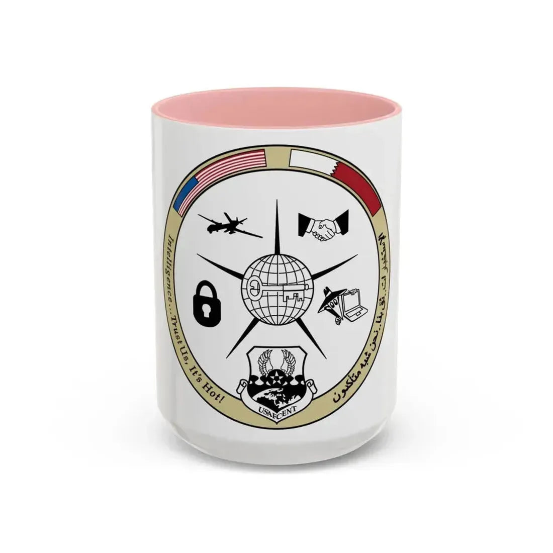 AFCENT Intelligence (U.S. Air Force) Accent Coffee Mug 15oz Pink - Go Mug Yourself