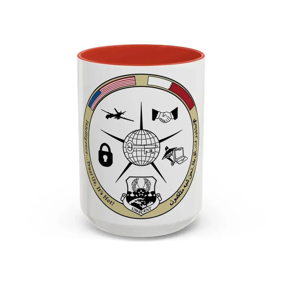 AFCENT Intelligence (U.S. Air Force) Accent Coffee Mug 15oz Red - Go Mug Yourself