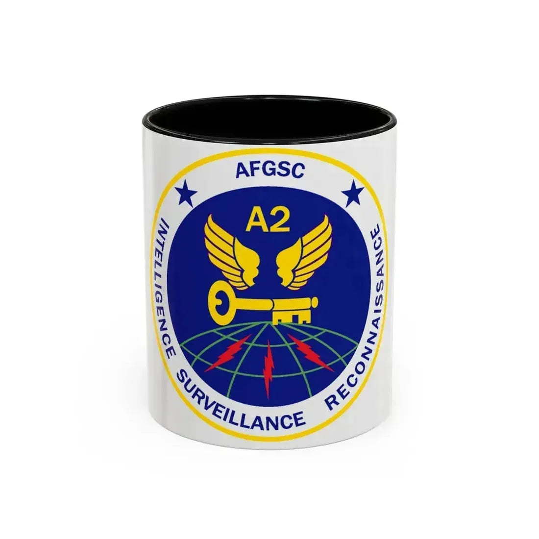 AFGSC A2 (U.S. Air Force) Accent Coffee Mug 11oz Black - Go Mug Yourself