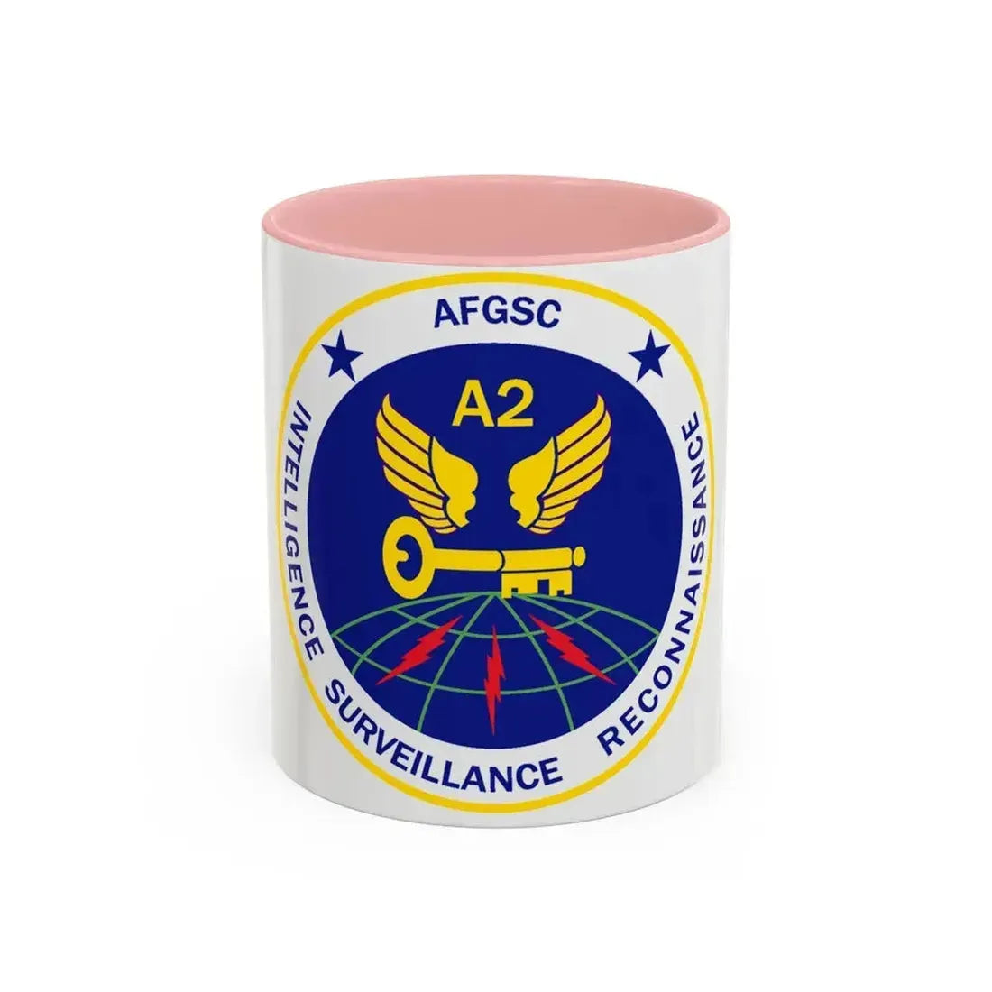 AFGSC A2 (U.S. Air Force) Accent Coffee Mug 11oz Pink - Go Mug Yourself