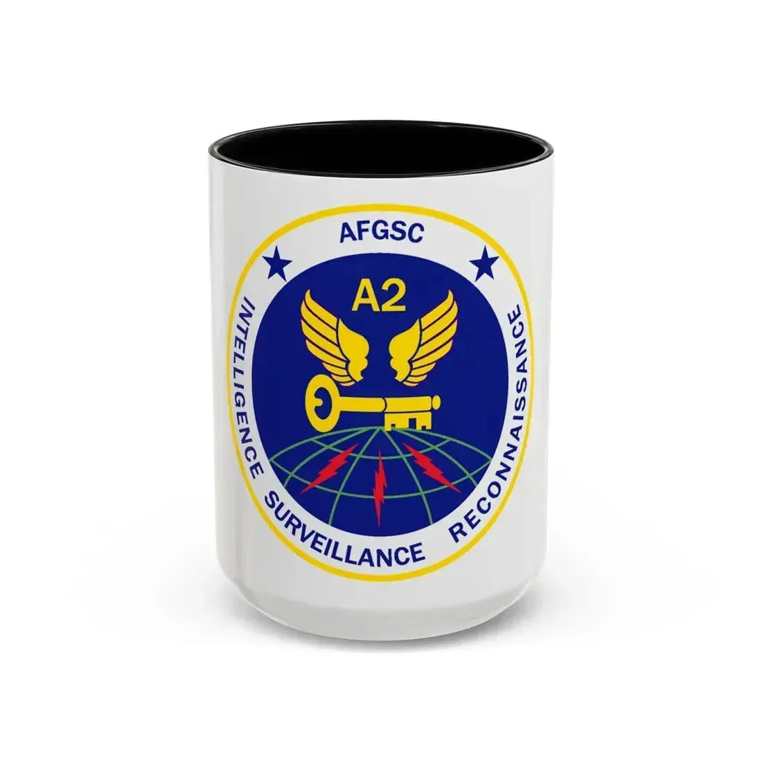 AFGSC A2 (U.S. Air Force) Accent Coffee Mug 15oz Black - Go Mug Yourself