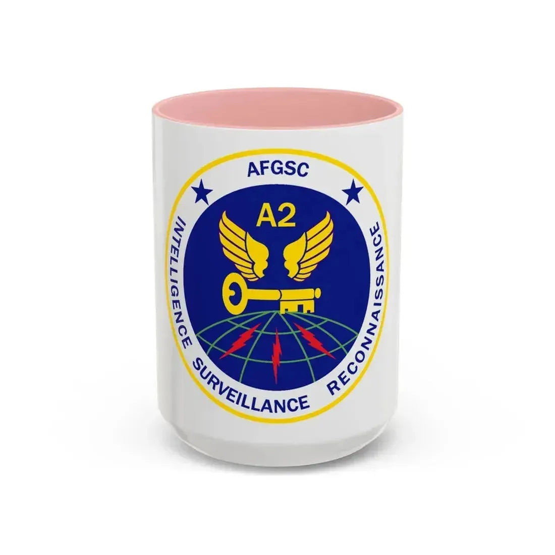 AFGSC A2 (U.S. Air Force) Accent Coffee Mug 15oz Pink - Go Mug Yourself