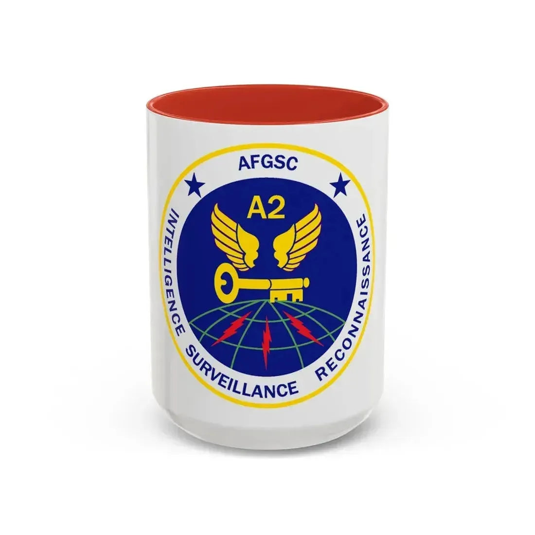 AFGSC A2 (U.S. Air Force) Accent Coffee Mug 15oz Red - Go Mug Yourself