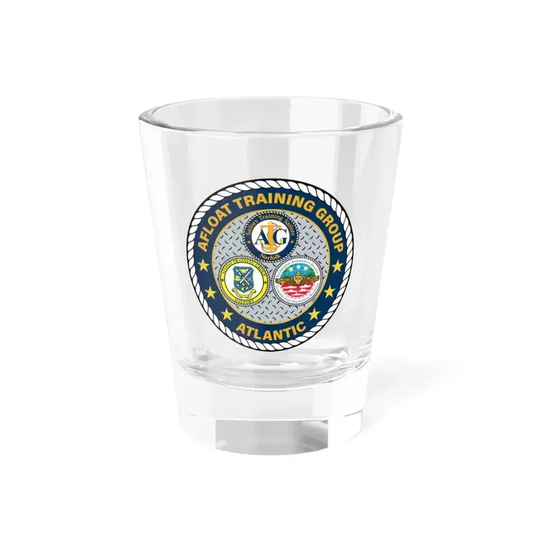 Afloat Training Group Atlantic (U.S. Navy) Shot Glass 1.5oz - Go Mug Yourself