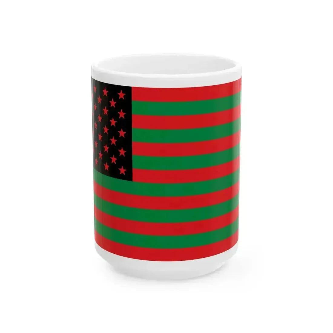 African America Flag 2 (United States) White Coffee Mug 15oz - Go Mug Yourself