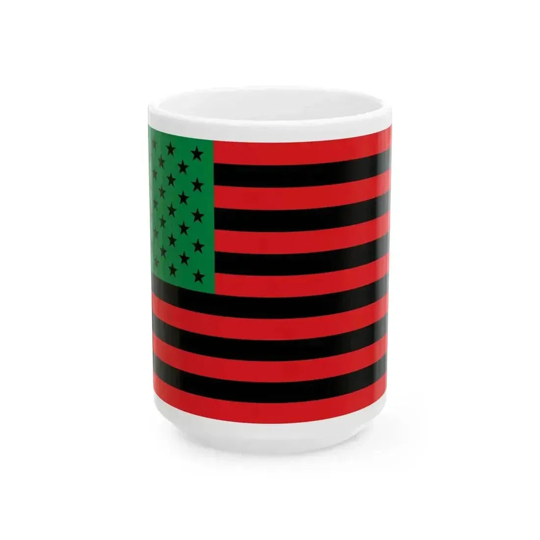 African America Flag (United States) White Coffee Mug 15oz - Go Mug Yourself