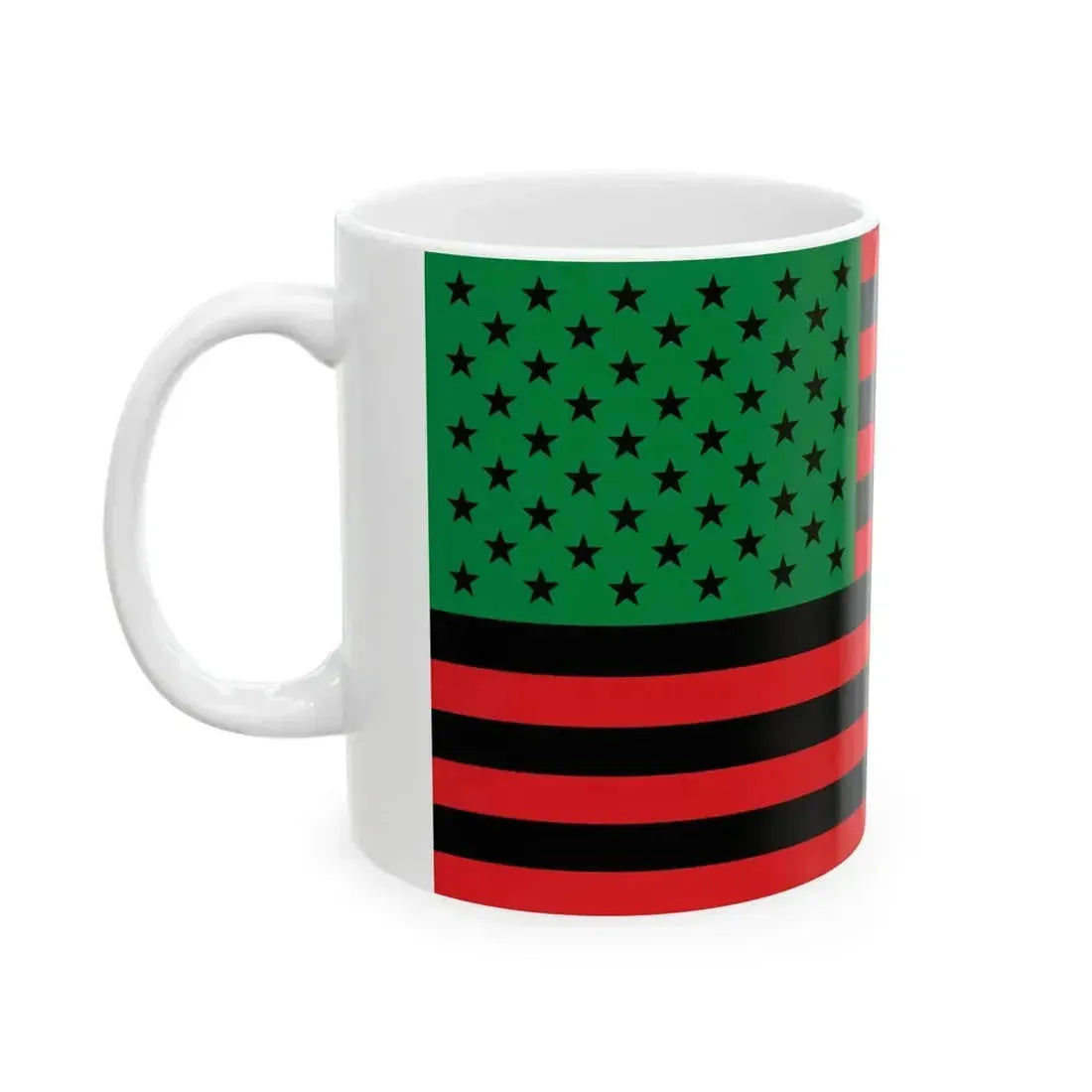 African America Flag (United States) White Coffee Mug - Go Mug Yourself