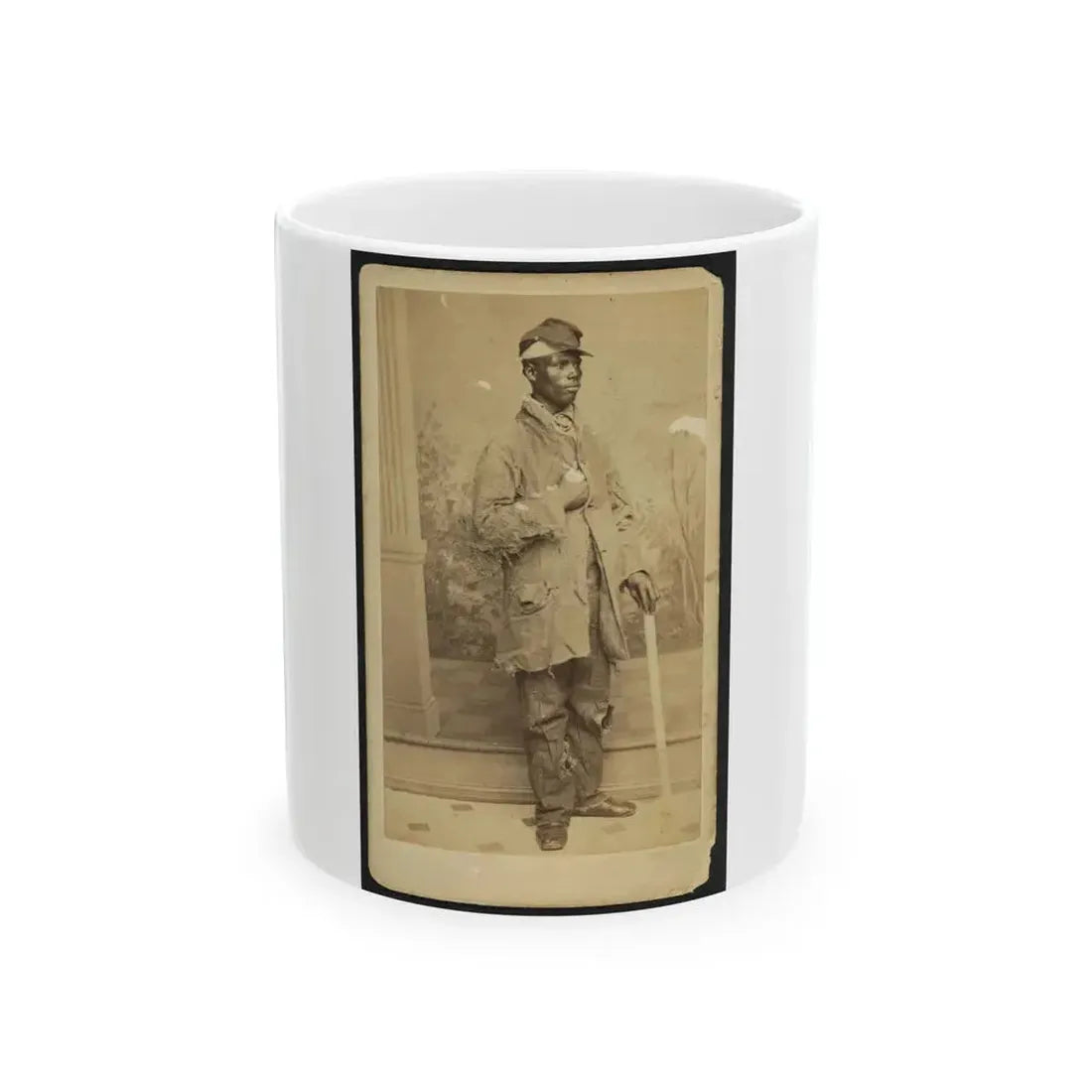 African American Man, Full-Length Portrait, Facing Right (U.S. Civil War) White Coffee Mug 11oz - Go Mug Yourself