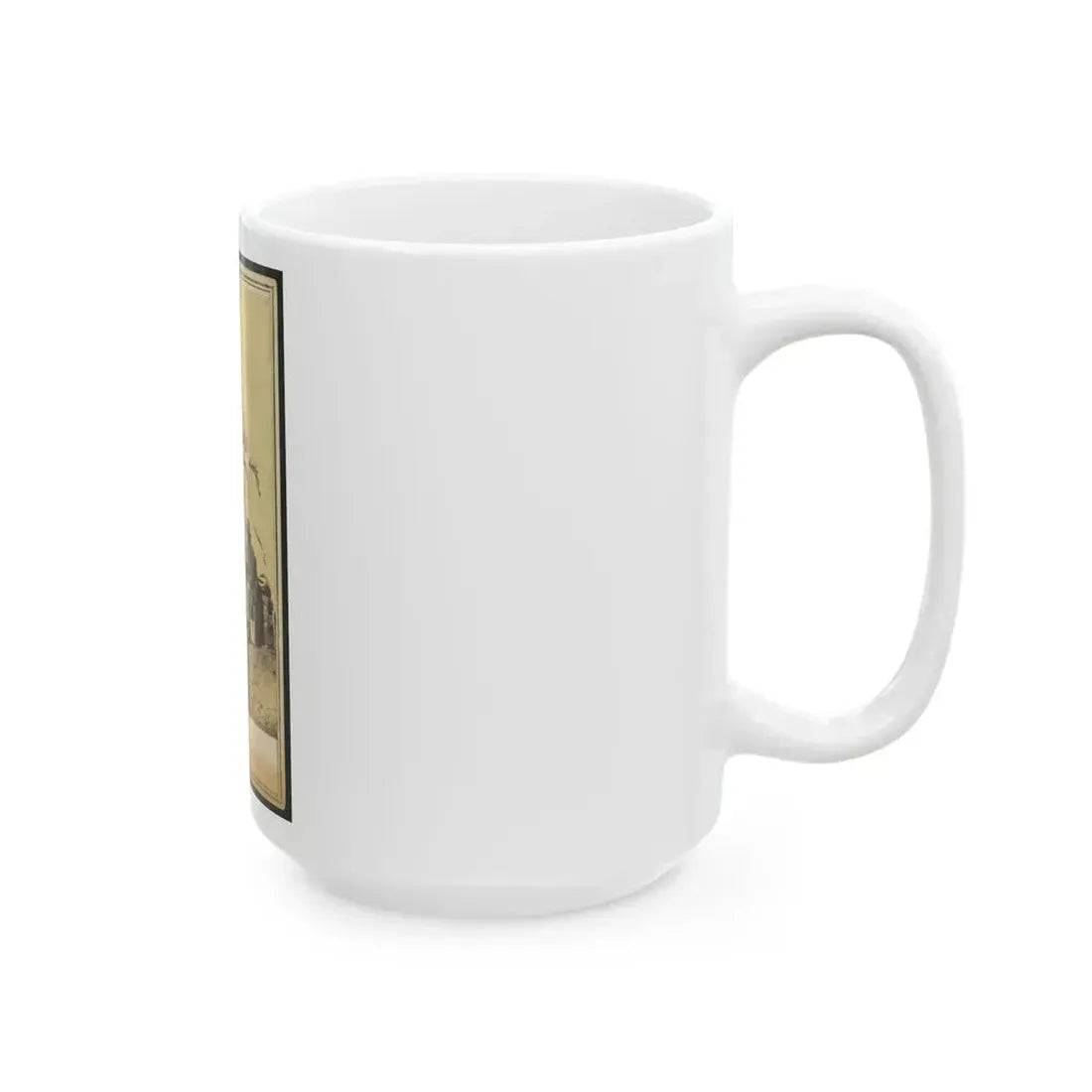 African American Man, Sitting Outside A Military Camp Tent (U.S. Civil War) White Coffee Mug - Go Mug Yourself